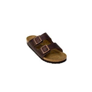 Birkenstock Brown Synthetic Flat Women's Sandals